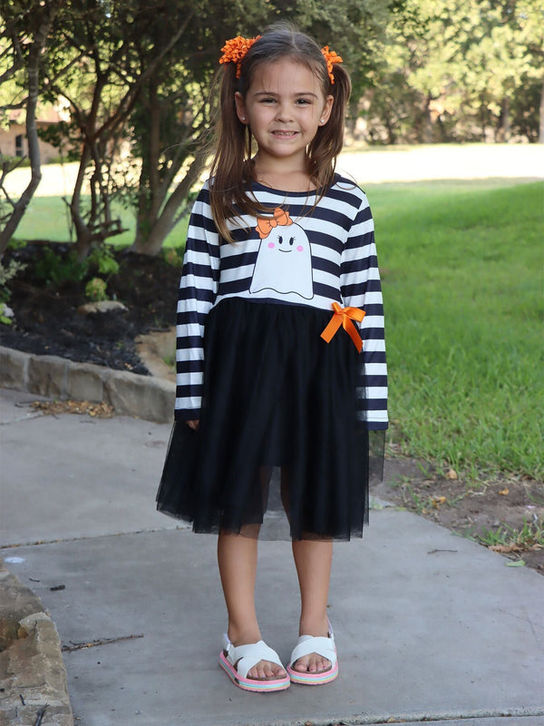 fall-halloween-ghost-baby-girls-tutu-skirt-long-sleeve-stripe-dress Rylee Faith Designs - Sophia's StyleDress-1